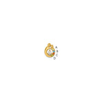 14K 4 Birthstone and Dia Mother/Child Chain Slide Semi-mount view