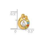 14K 4 Birthstone and Dia Mother/Child Chain Slide Semi-mount view