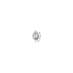 14K WG 5 Birthstone and Dia Mother/Child Chain Slide Semi-mount view