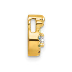 14K 5 Birthstone and Dia Mother/Child Chain Slide Semi-mount view