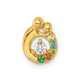 14K 5 Birthstone and Dia Mother/Child Chain Slide Semi-mount