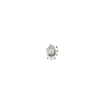 14K WG 6 Birthstone and Dia Mother/Child Chain Slide Semi-mount view