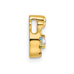 14K 7 Birthstone and Dia Mother/Child Chain Slide Semi-mount view