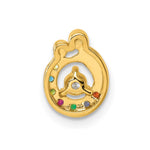 14K 7 Birthstone and Dia Mother/Child Chain Slide Semi-mount view