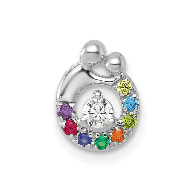 14K gold birthstone chain, alternate view