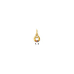 14k Dia Heart w/ 2 Birthstone Mother's Circle Pendant Semi-Mount view 1