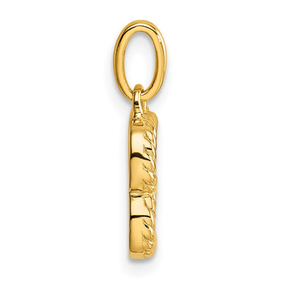 14K Twisted with .. Diamond Initial B Charm