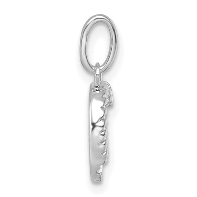 14K White Gold Twisted with .. Diamond Initial C Charm