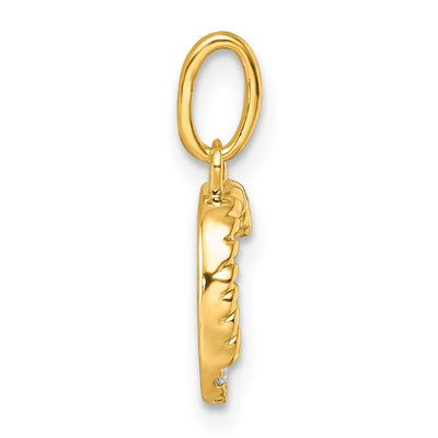 14K Twisted with .. Diamond Initial C Charm
