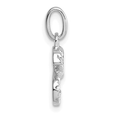 14K White Gold Twisted .. Diamond Initial S Charm