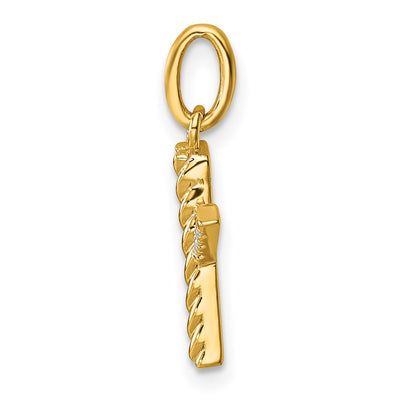 14K Twisted .. Diamond Initial X Charm