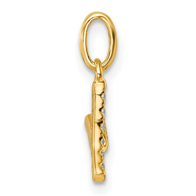 14K Twisted .. Diamond Initial Y Charm
