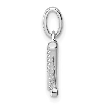 14K White Gold Twisted .. Diamond Initial Z Charm