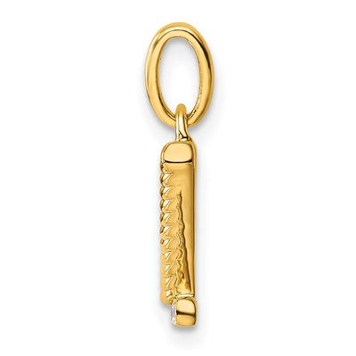 14K Twisted .. Diamond Initial Z Charm