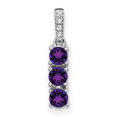 14K white gold diamond pendant