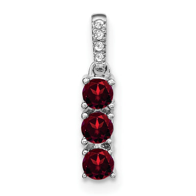 14K white gold diamond pendant