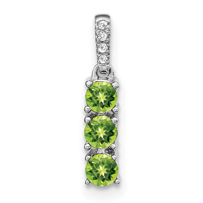 14K white gold diamond pendant