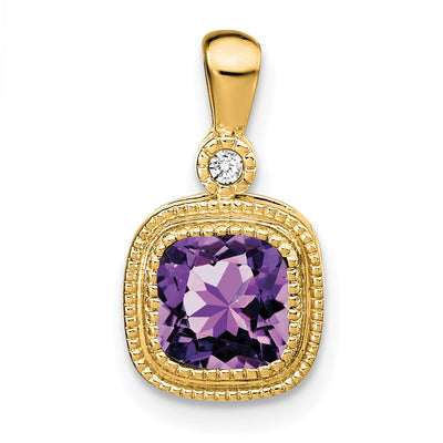 14K gold diamond pendant