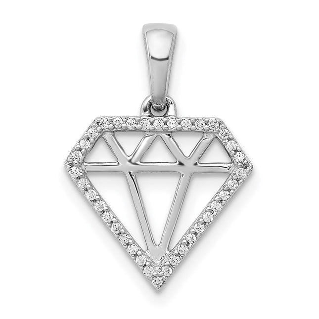 14k White Gold Pendants Style PM3697 - Classique Jewelry Inc.