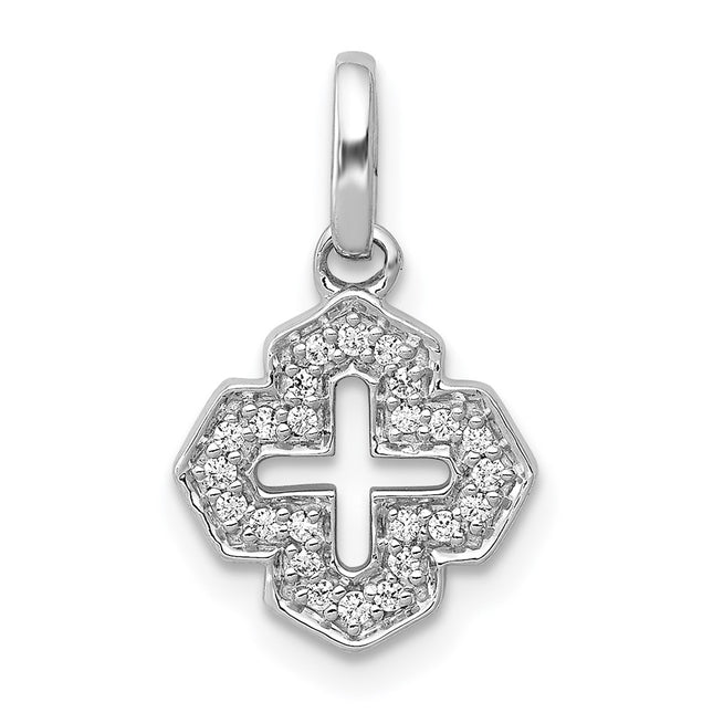 14k White Gold Pendants Style PM3699 - Classique Jewelry Inc.