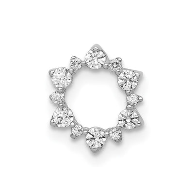 14K white gold diamond circle chain