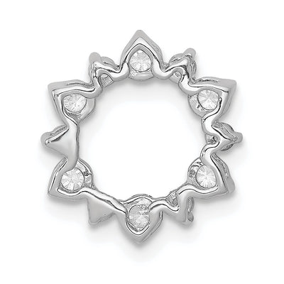 14K White Gold 1/2 carat Diamond Fancy Circle Chain Slide