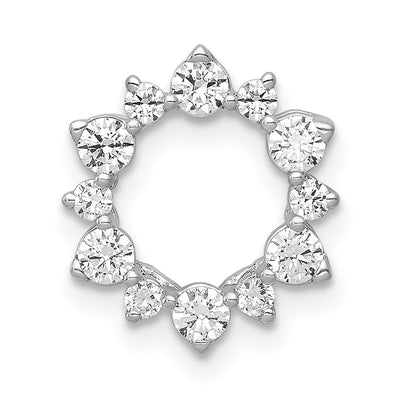 14K white gold diamond circle chain