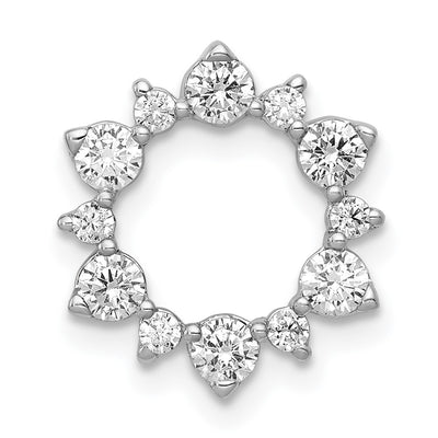 14K white gold diamond circle chain
