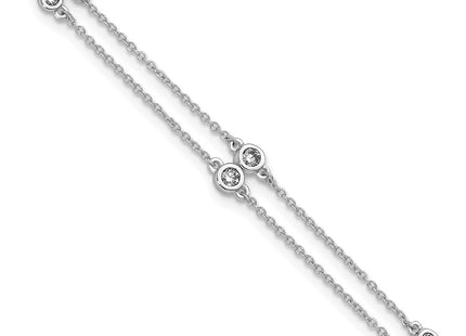 14k White Gold Bracelets Style PM3755 - Classique Jewelry Inc.