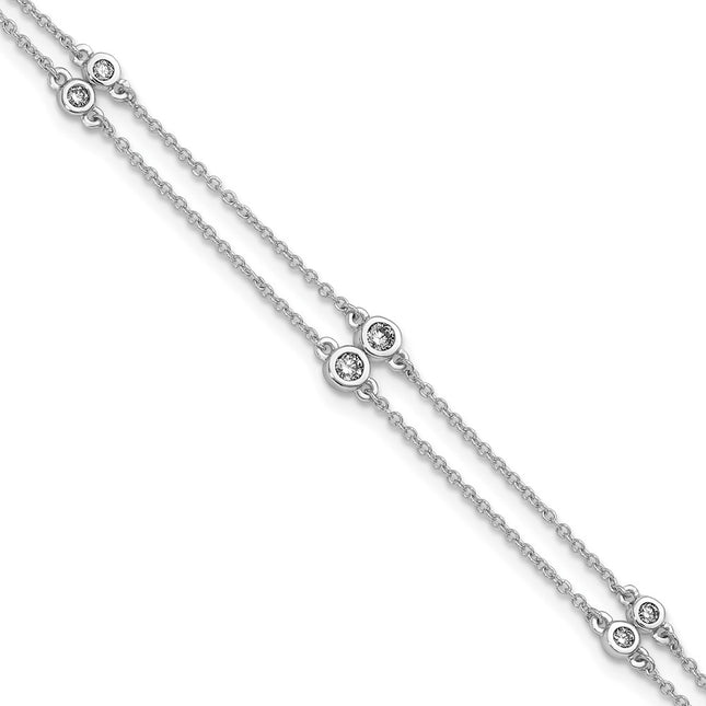 14k White Gold Bracelets Style PM3755 - Classique Jewelry Inc.