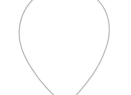 14k White Gold 1/4 carat Diamond Circle Necklace, 18 x 12mm