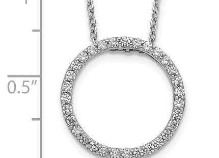 14k White Gold 1/2 carat Diamond Circle Necklace (Style PM3781-050-WA)