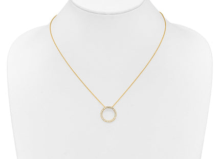 14k Polished 1/2 carat Diamond Circle Necklace (Style PM3781-050-YA)