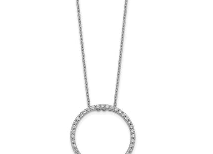 14k White Gold 5/8 carat Diamond Circle Necklace (Style PM3781-060-WA)