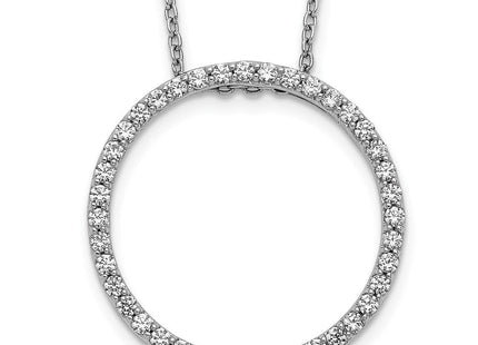 14k White Gold 5/8 carat Diamond Circle Necklace (Style PM3781-060-WA)