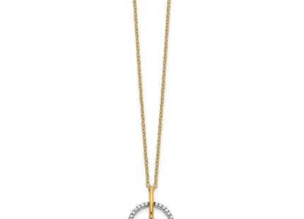 14k Two-tone Pendants Style PM3803 - Classique Jewelry Inc.