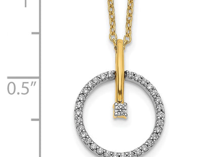 14k Two-tone Pendants Style PM3803 - Classique Jewelry Inc.