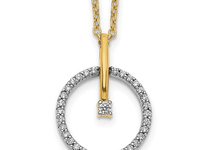 14k Two-tone Pendants Style PM3803 - Classique Jewelry Inc.
