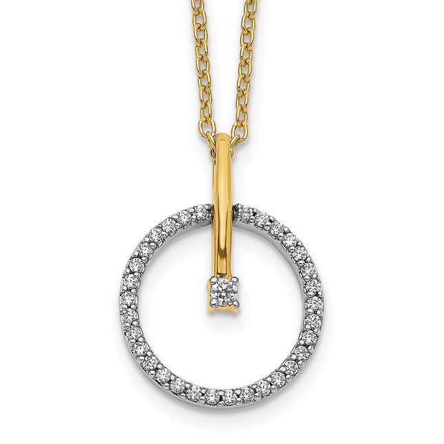 14k Two-tone Pendants Style PM3803 - Classique Jewelry Inc.
