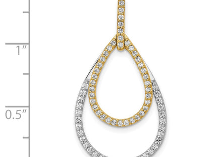 14k Two-tone Pendants Style PM3817 - Classique Jewelry Inc.