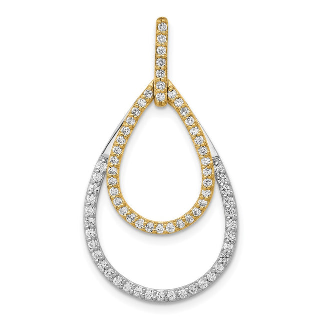 14k Two-tone Pendants Style PM3817 - Classique Jewelry Inc.