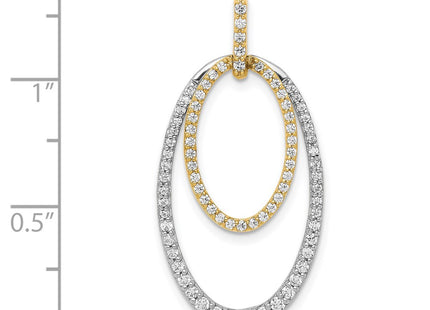 14k Two-tone Pendants Style PM3819 - Classique Jewelry Inc.