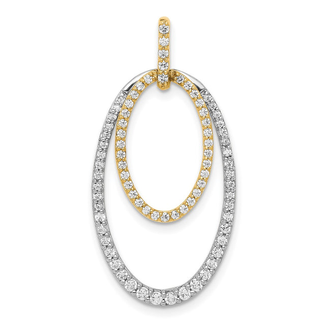 14k Two-tone Pendants Style PM3819 - Classique Jewelry Inc.