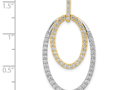 14k Two-tone Pendants Style PM3819 - Classique Jewelry Inc.