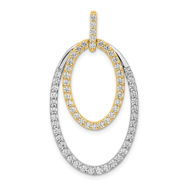 14k Two-tone Pendants Style PM3819 - Classique Jewelry Inc.
