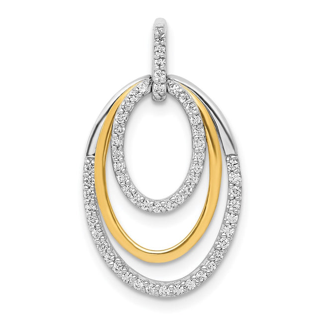 14k Two-tone Pendants Style PM3820 - Classique Jewelry Inc.