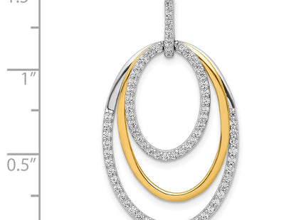 14k Two-tone Pendants Style PM3820 - Classique Jewelry Inc.