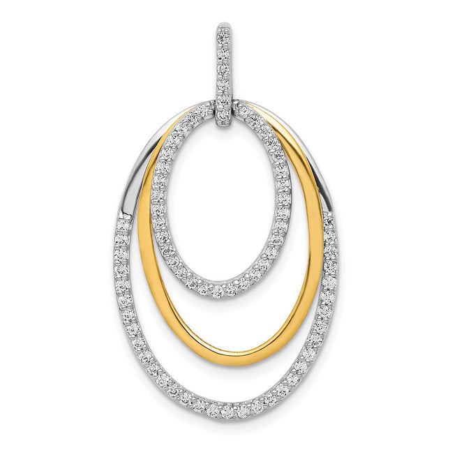 14k Two-tone Pendants Style PM3820 - Classique Jewelry Inc.