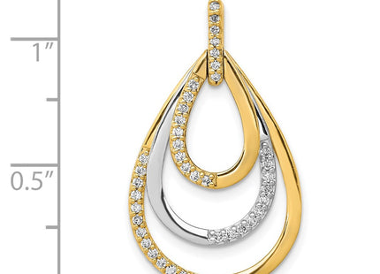 14k Two-tone Pendants Style PM3821 - Classique Jewelry Inc.