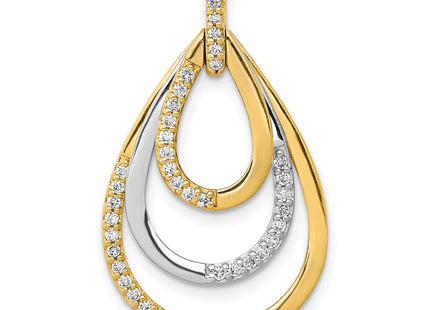 14k Two-tone Pendants Style PM3821 - Classique Jewelry Inc.
